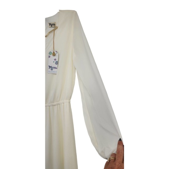 NWT NEW Show‎ Me Your MUMU Jocelyn White Long Sleeve Sheer Maxi Dress XL - Picture 7 of 13
